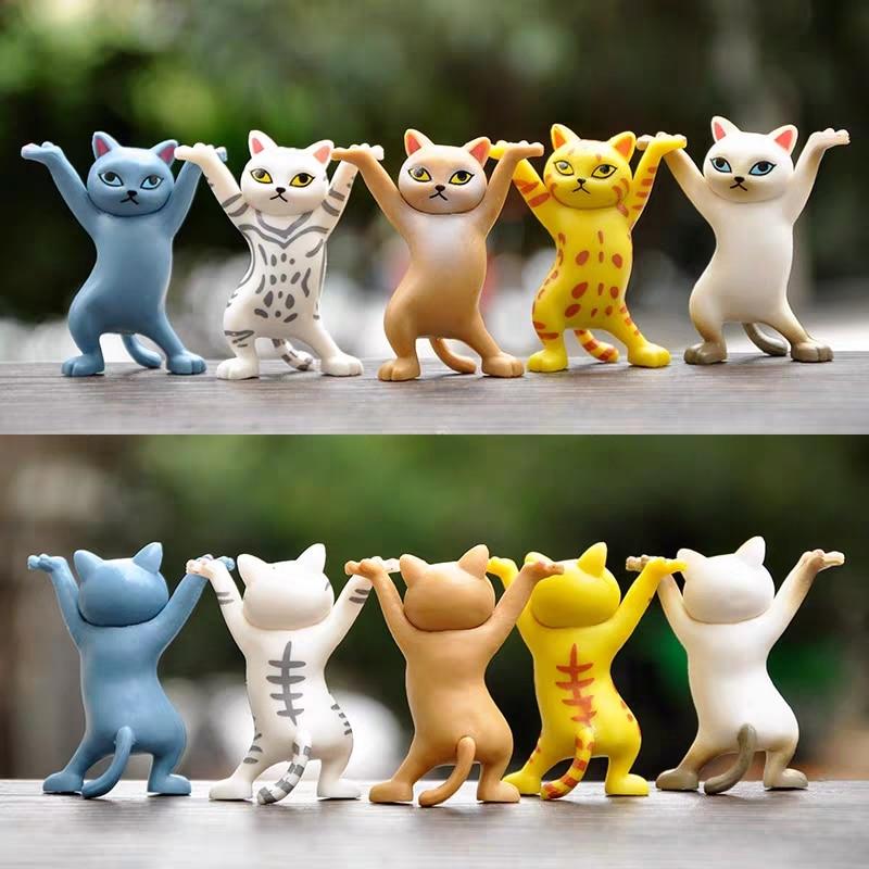 Sassy Cats Figurine - Adorable Cat Miniature. One of the best gift ideas for your cat lovers, girlfriend, boyfriend, BFF. Use them to hold pens, books, cellphone, or whatever you want, or just use them as an awesome home, car or computer table décor. 