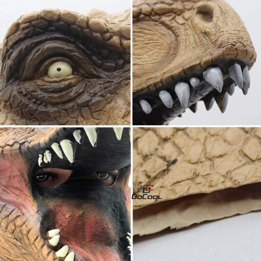 T-Rex Dinosaur Realistic Full-Face Halloween Mask - Very Bunny