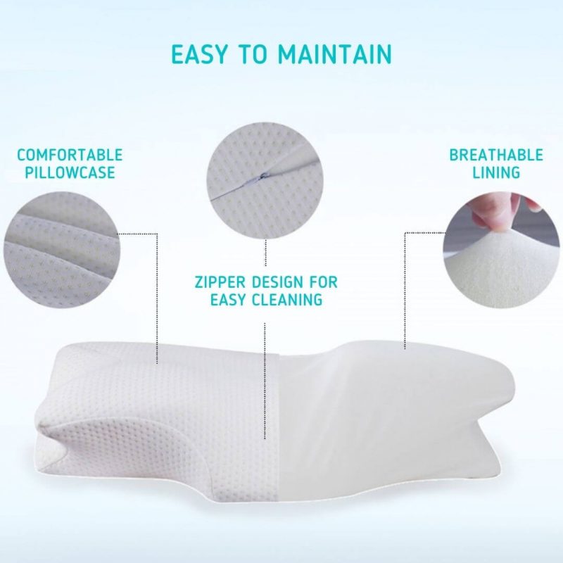 The 2 in 1 Neck Pain Pillow For Back Sleepers and Side Sleepers is easy to maintain and clean